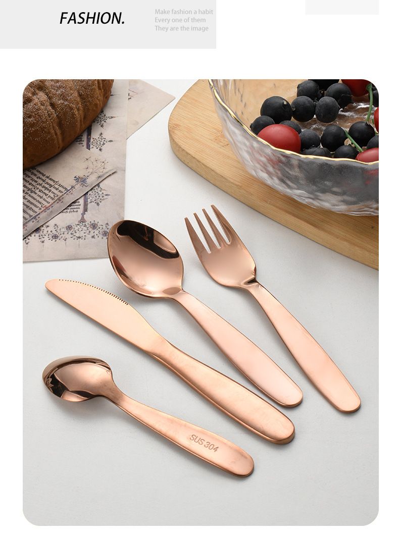 Set di stoviglie per bambini in acciaio inossidabile 304 di quattro cartoni animati creativi per alimenti complementari per bambini di alta bellezza_voghion.com