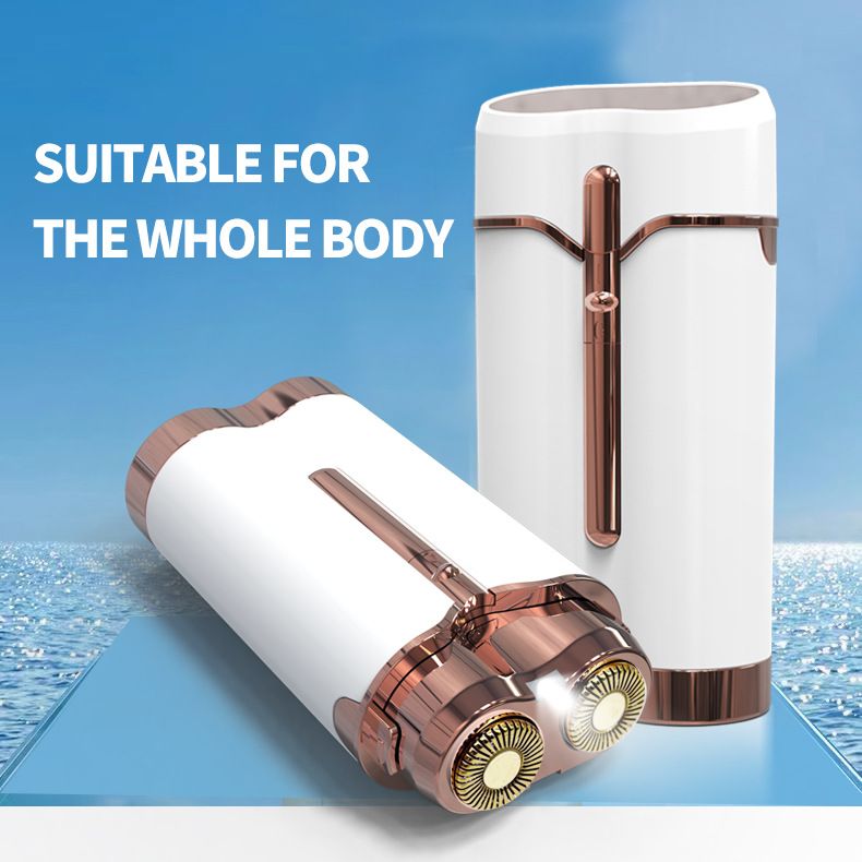 Dispositivo elettrico per la depilazione delle donne, rasoio multifunzionale portatile ricaricabile tramite USB, per uso bagnato e asciutto_voghion.com