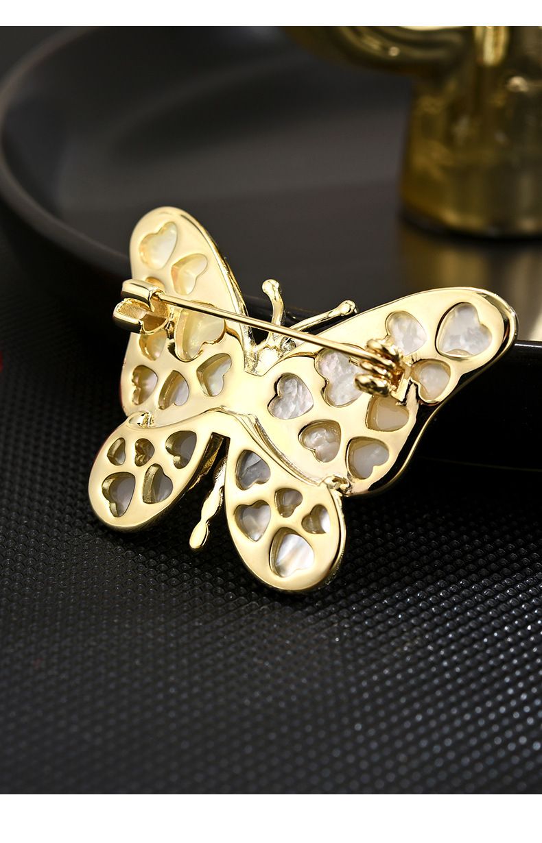 Nova concha-mãe natural quebra o casulo em seios de borboleta, casaco elegante, terno, broche, alfinete, acessórios femininos_voghion.com