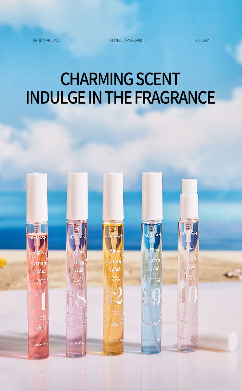 Coffret de parfums sans alcool - Parfums numériques inspirés de la plage, 5 kits de voyage de 10 ml au parfum longue durée_voghion.com