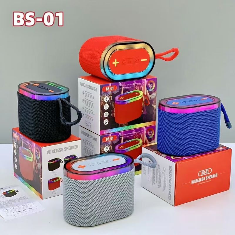 Nuovo altoparlante Bluetooth BS-01, luce RGB portatile, subwoofer portatile, piccolo altoparlante wireless da esterno_voghion.com
