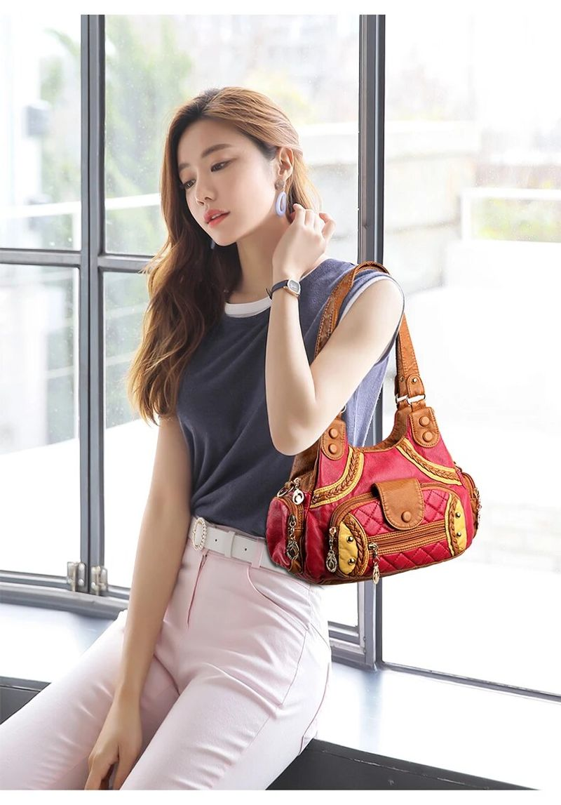 Handtaschen Hochwertiges weiches PU-Leder Designer Schultertasche Neue Mode Damen Umhängetasche_voghion.com