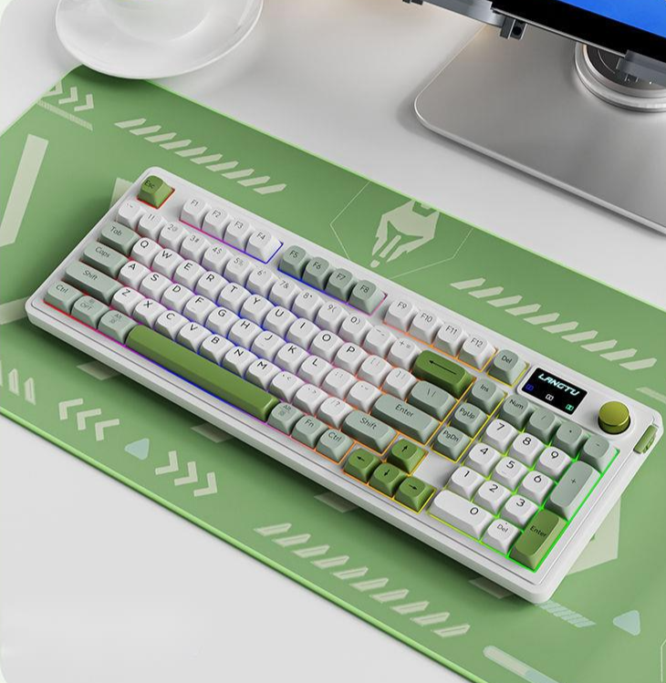Langtu 98-Key Silent RGB Wired Wireless Bluetooth And Mouse Set For Computer Office Gaming Universal Keyboard_voghion.com