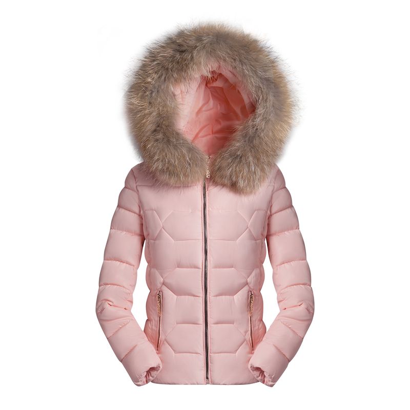 Damen-Wintermantel mit Kunstpelzkapuze, kurze Pufferjacke, warme Steppoberbekleidung für kaltes Wetter, Übergrößen erhältlich_voghion.com