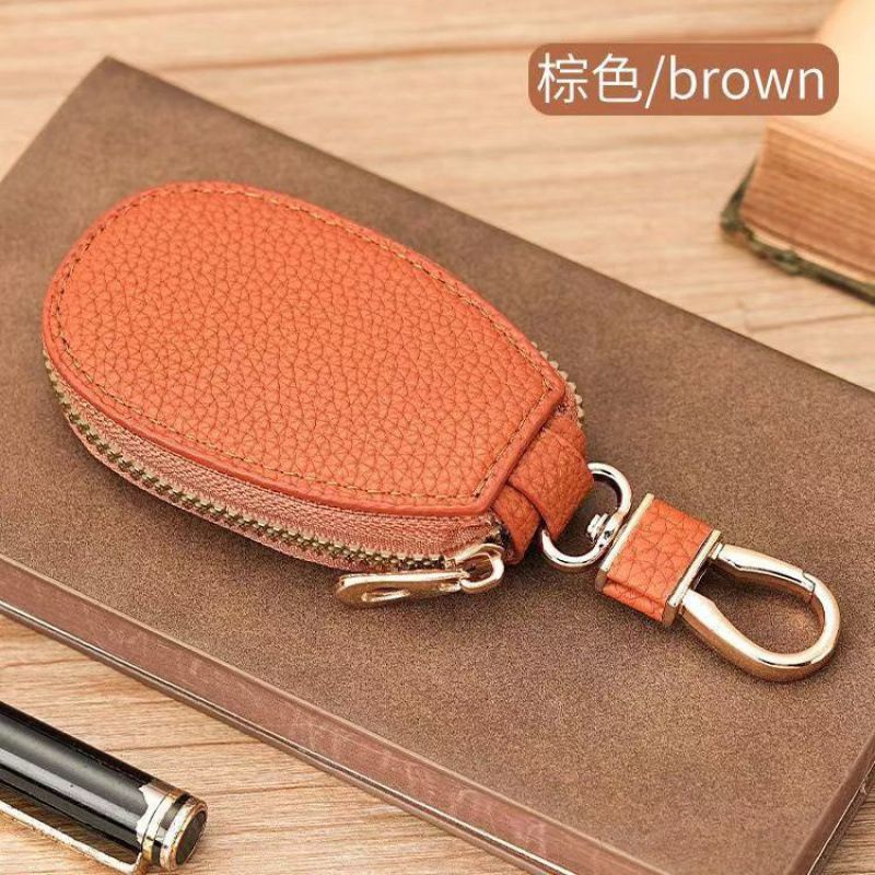 Lychee Pattern Case Unisex Car Key Storage Bag Creative Fashion Simple Pendant Keychain_voghion.com