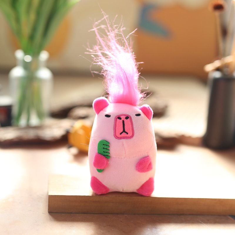 Capibara adorabile portachiavi di peluche carino e soffice animale di peluche per chiavi e borse_voghion.com