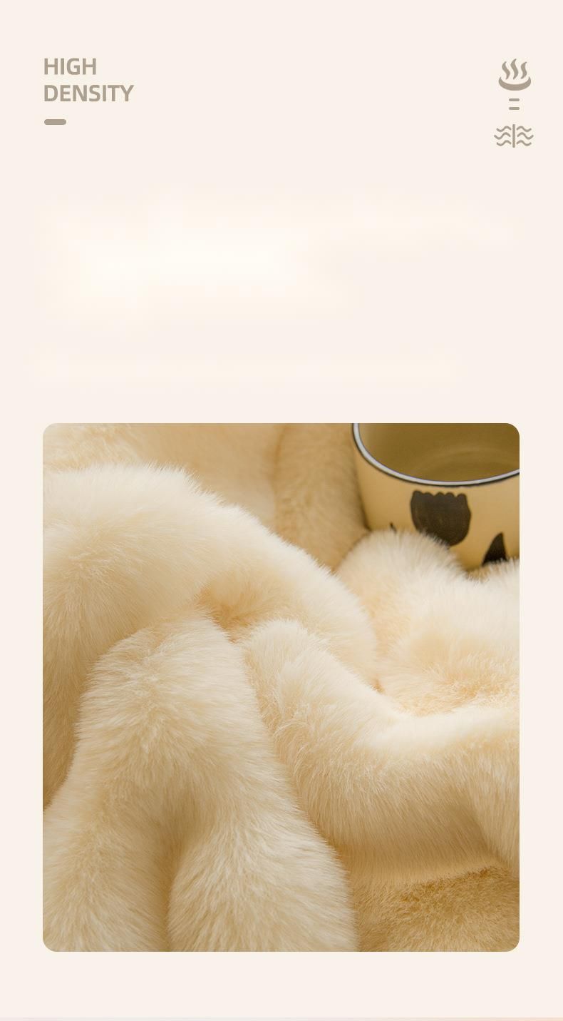 2025 High-End Rabbi Pelz Plüsch Vier-Stück Se Verdickt Milch Bettbezug Bett Shee Winer Baby Velve Warm Zipper_voghion.com