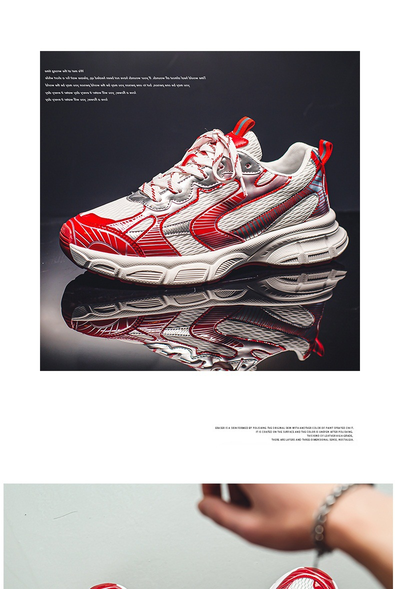 Men S Shoes Spring And Autumn Sports Running Thick Bottom Mesh Breathable Fashionable Trendy Daddy Niche Design Casual_voghion.com