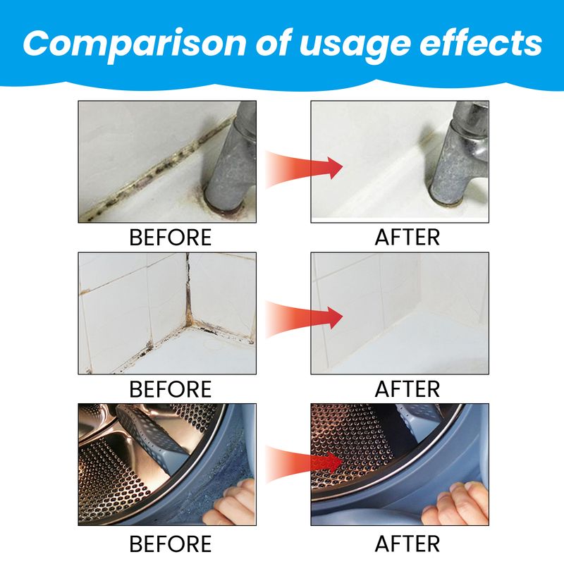 Jakehoe Multi-Surface Cleaning Effervescent Tablets, Cooktop Tile Bathroom Kitchen Mildew Stains Clean And Clean_voghion.com