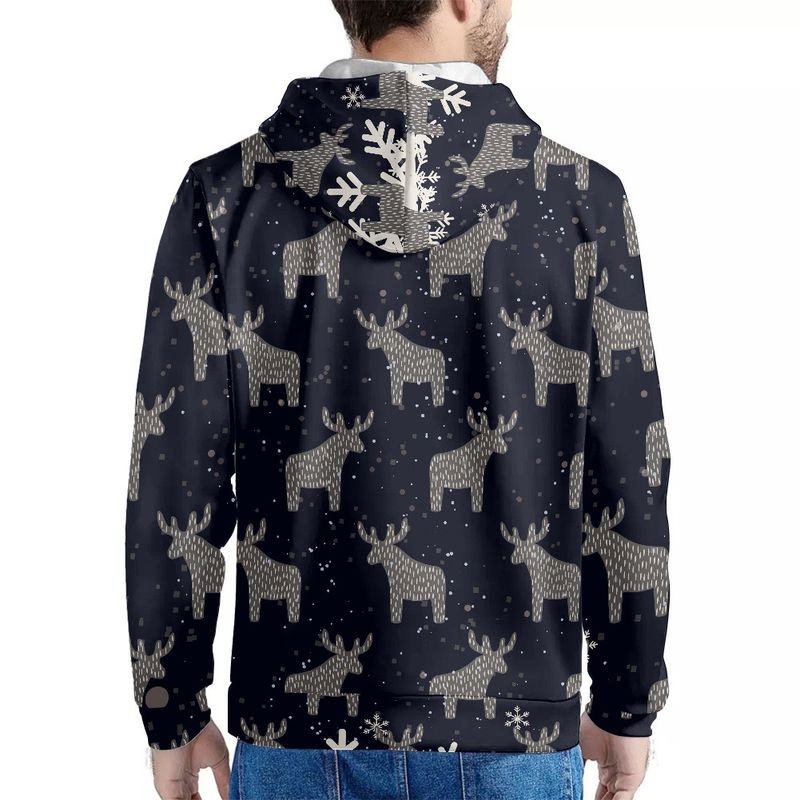 Vêtements pour hommes sweat-shirt pour hommes cadeau créatif imprimé de Noël cloche cerf_voghion.com
