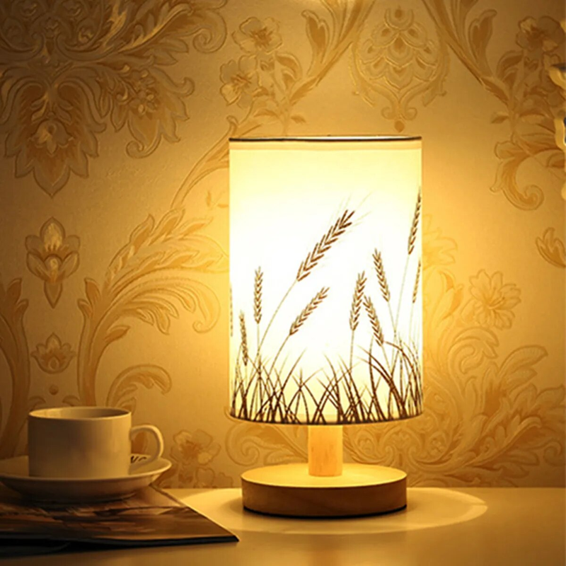 Nachttisch aus massivem Holz, neuer Leinentisch, LED-Schreibtisch, Augenschutz, Nachttisch, USB-betrieben, neben Lampe, Schlafzimmer-Dekoration_voghion.com