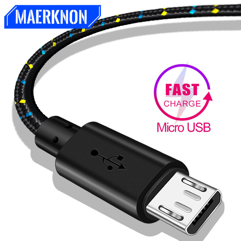 USB cable Micro fast charging nylon synchronous data adapter charger suitable for Huawei Mate10 lite p10 lite p8 p9 lite_voghion.com