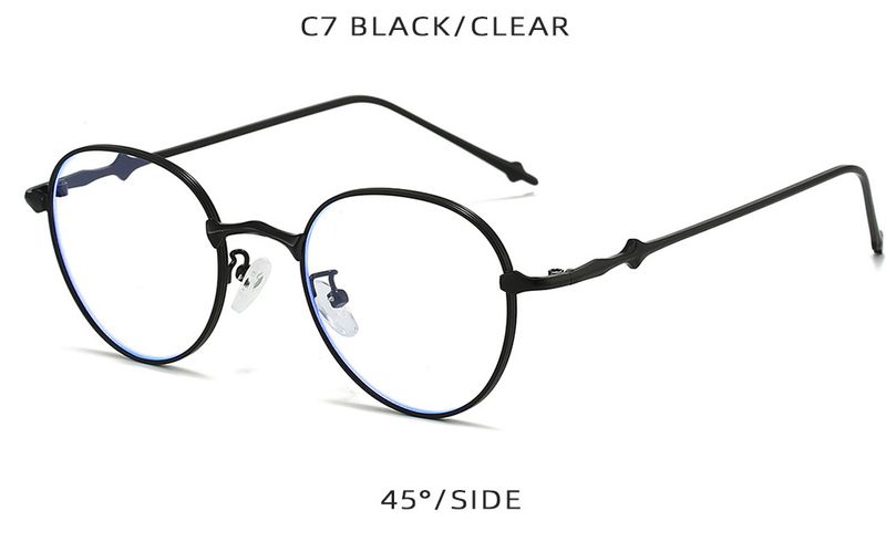 Occhiali da sole rotondi retrò 2025 - Occhiali da sole unisex con montatura in metallo UV400 (stile coreano, leggeri e alla moda)_voghion.com