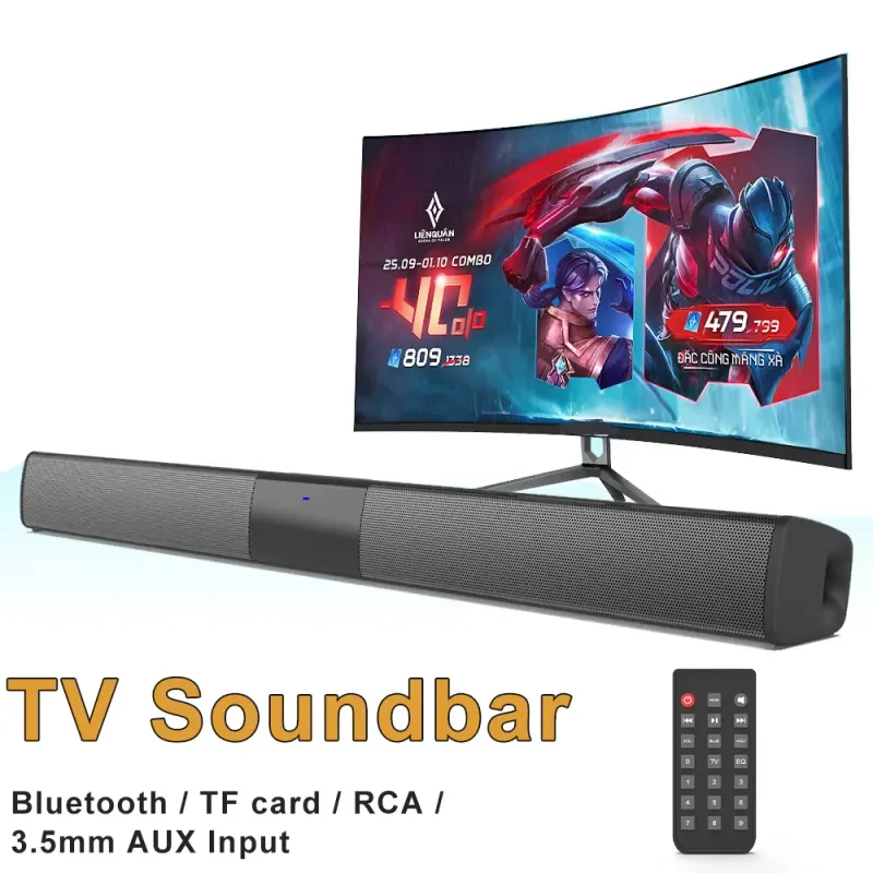 HIFI Wieless Bluetooth Speake Home Theate TV Compute Echo Wall Steeo Suound Sound FM Radio Remote Contol_voghion.com