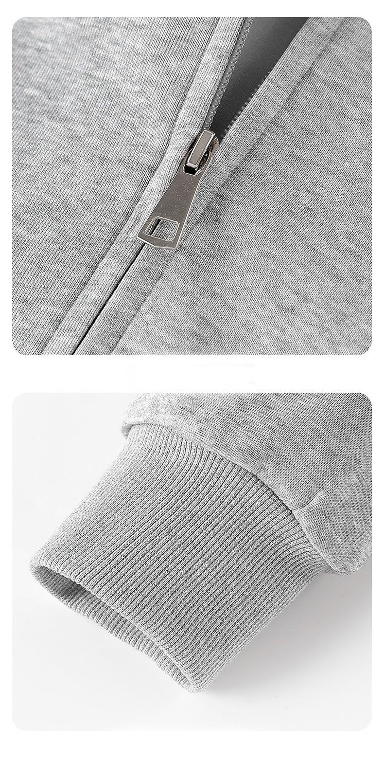 Unisex Oversized Zip-Up Hoodie – Embroidered Letter Patch & Streetwear Style_voghion.com