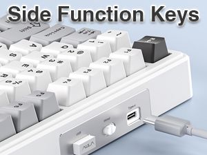 AULA F99 Wireless Gaming Keyboard, 3 Modes, 2.4 GHz/Type-C/BT5.0 Mechanical Keyboard With Five-Layer Padding Structure, RGB, 8000 MAh, QWERTY, Hot-swa_voghion.com