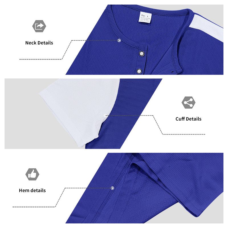 Summer Plus Size American Style Loose Waffle Beach Henley Shirt Short Sleeve Shorts Casual Set For Men_voghion.com