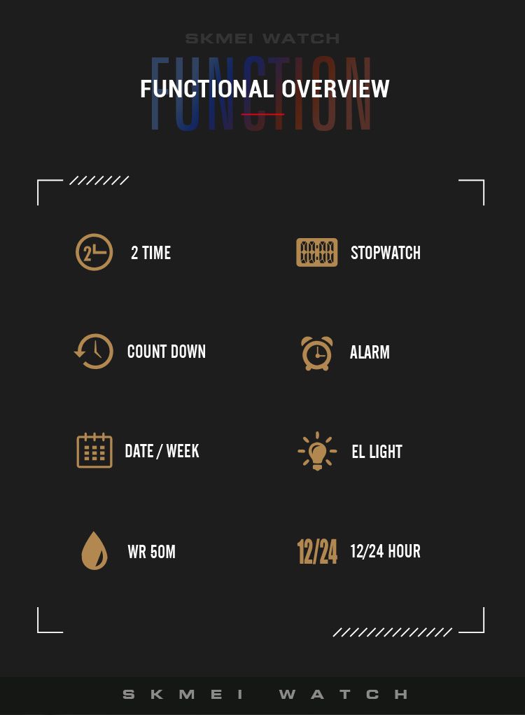 Digitale Sport- und Militäruhren für Damen und Herren, modisch, wasserdicht bis 5 Bar, Stoppuhr, Wecker, Hintergrundbeleuchtung, Countdown-Funktion_voghion.com