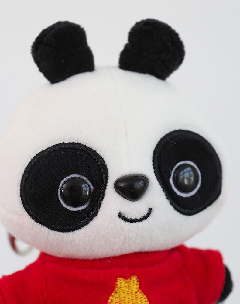 Crossbody soma Sarkana panda ziedu lelle skolas soma kulons Interneta slavenību rotaļlieta, kas tiek pārdota lelle jauka satveršanas mašīna lupatu lelle_voghion.com
