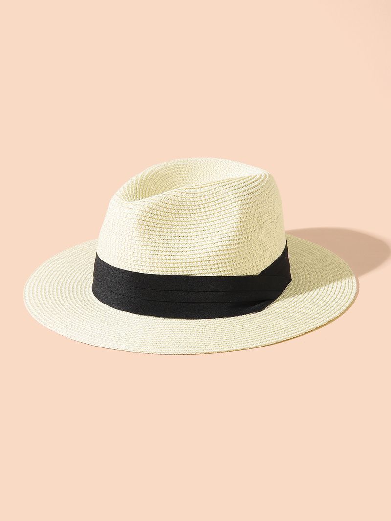 New Arrivals Summer Panama straw British top Men's and women's foldable sun shading beach Sun protection hat_voghion.com