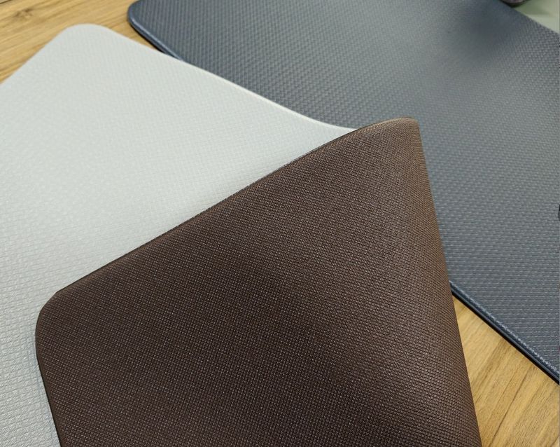 Anti-Fatigue Kitchen Mat - Non-Slip Floor Cushion For Standing (Memory Foam Waterproof Easy Clean 24"X36" Grey/Black)_voghion.com