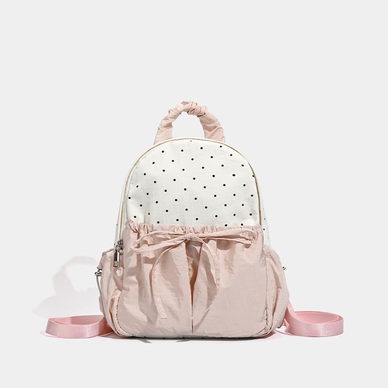 Cute Backpack, Dot Polka Multifunctional 2025 Fall/Winter New Women's Double-Shoulder Bag Versatile Backpack,_voghion.com