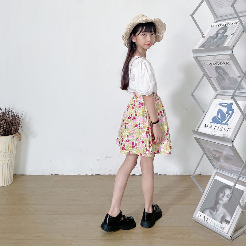 Mutter & Kinder Neue kinder Röcke Mädchen Kleine Blumen Röcke Baby Kleine Blumen Taille Röcke Kleider_voghion.com