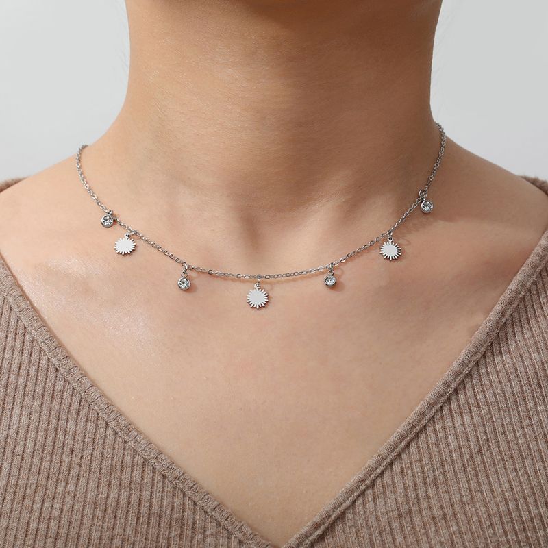 Colliers à cercles irréguliers Skyrim pour femmes Collier multi-pendentifs en acier inoxydable Collier ras du cou Tendance de la mode ige minimaliste Gi_voghion.com