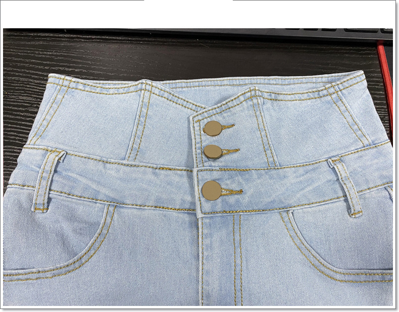 Women's Fashion High-waisted Ripped Skinny Denim Pants_voghion.com