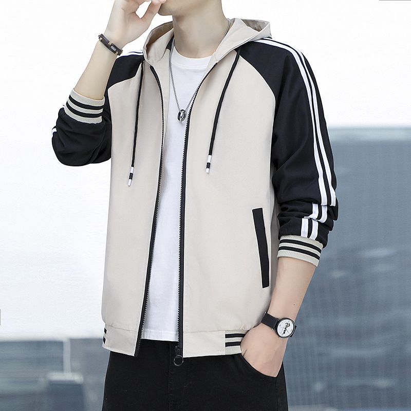 Spring, Autumn And Winter Men's Youth Jacket Windproof Thin Jacket Hooded Windproof Baseball Clothes Going Out For Vacation And Leisure_voghion.com