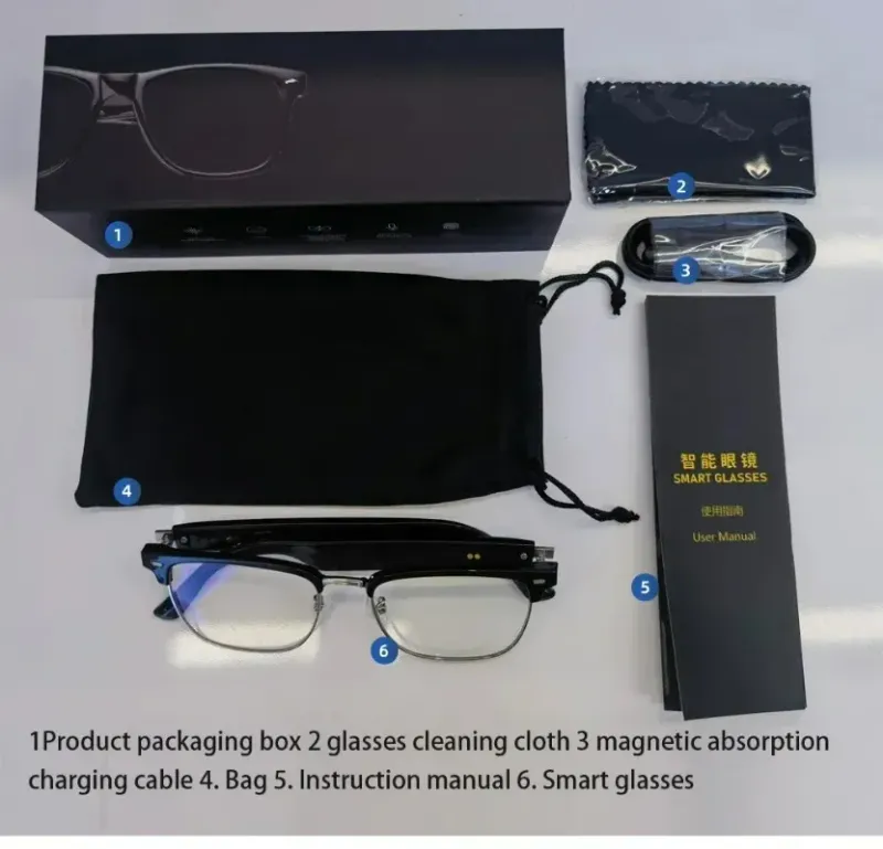 Bluetooth Call Voice Assistant Listen Music Glasses Smart Sports Polarized Sunglasses Anti-Blue Eyeglasses_voghion.com