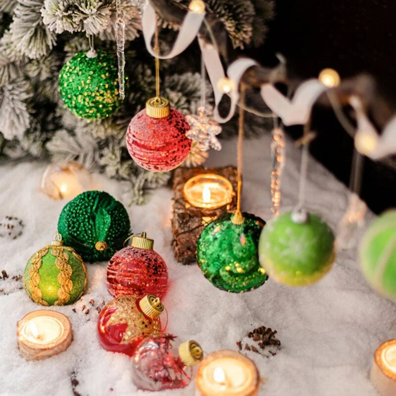 Kerstboom Kleurrijke Bal Winkel Scène Layout Hangende Decoratie Sfeer_voghion.com