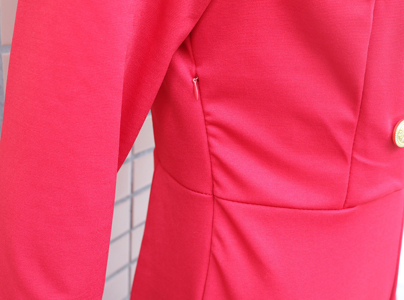 Tuta professionale slim fit a maniche lunghe con temperamento alla moda da donna_voghion.com