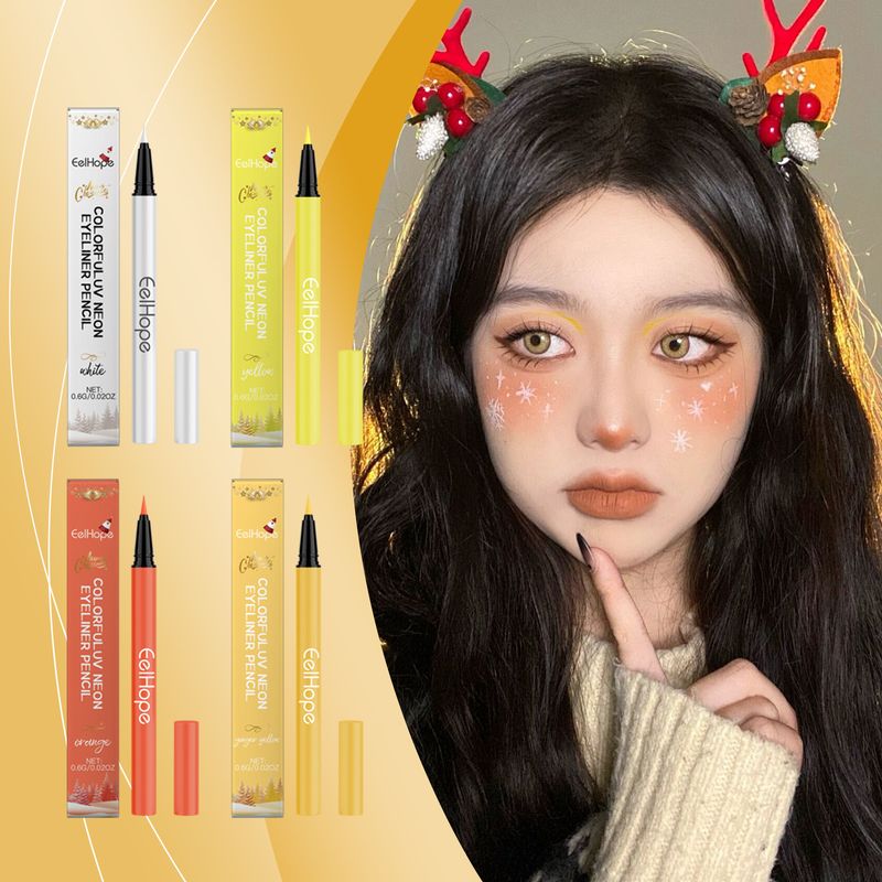 Eelhope Christmas Neon Liquid Smooth Moisturizing Non-Fading Colourful Eyeliner_voghion.com