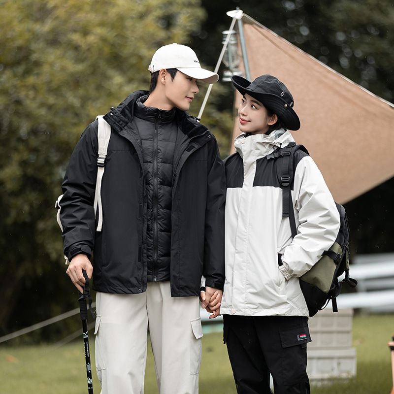 Giacca da trekking impermeabile unisex 3 in 1 con fodera interna staccabile_voghion.com