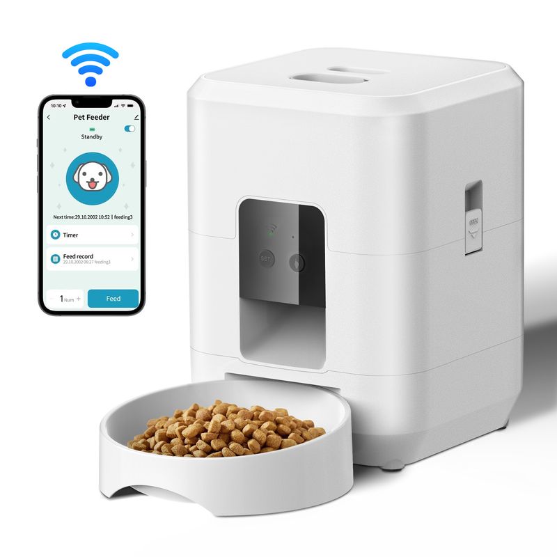 Pet Intelligent Feeder Timed And Quantitative Remote Feeding Dog Feeder Wifi Cat Automatic Feeder_voghion.com
