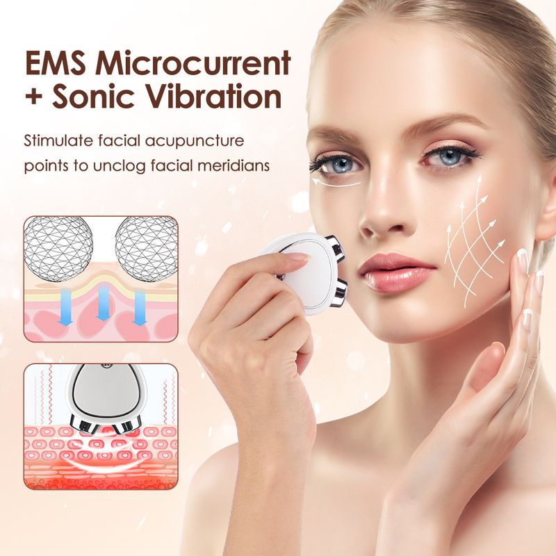 Micro current lifting, tightening, and rejuvenating the face, dual head for household massage, beauty instrument_voghion.com