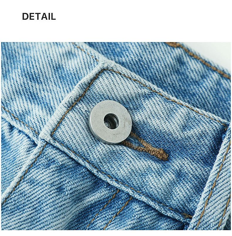 Vêtements pour femmes Jeans à bords bruts haut de gamme Pantalons de cyclisme à quatre points pour femmes Shorts en denim amples et droits_voghion.com