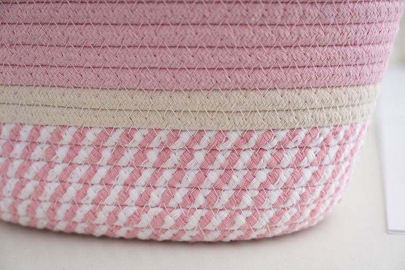 Piccola borsa in corda di cotone fresco intrecciata carina cestino portaoggetti per regali a mano borsa in corda di cotone intrecciata carina borsa_voghion.com