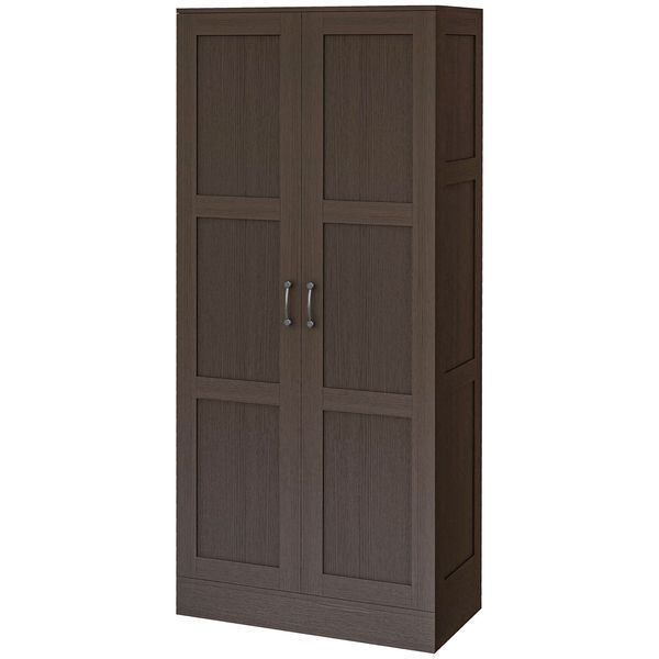 HOMCOM Coffee Pantry Cupboard Cabinet With Storage Shelves For Kitchen Organization_voghion.com