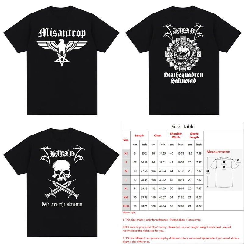 2023 Erkek Sokak Giyim Tişörtü Shining Band Haruku Grafik Baskılı Gömlek Saf Pamuklu Günlük Kısa Kollu Üstler Siyah Tişörtler_voghion.com