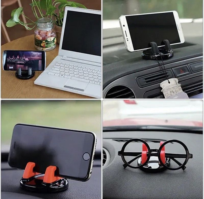 Universal Mount Phone Stand Holder 360° Rotatable NonSlip Car Dashboard Desk UK_voghion.com