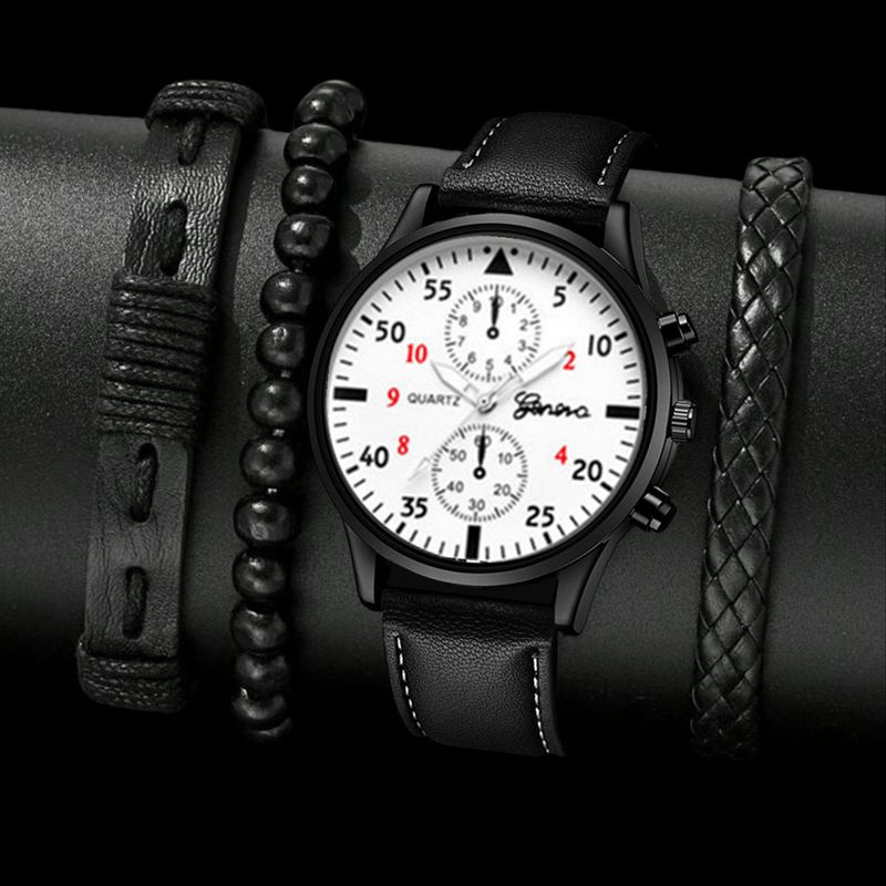 Neue Hip-Hop-Modeuhr für Herren, Luxus-Herrenuhr, Sportuhr und Armband-Set für Herren_voghion.com