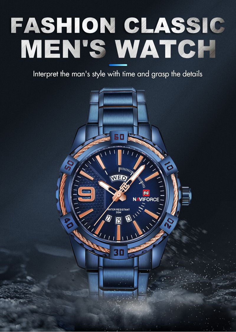 Navigare Top Gen Mână Bărbat Ace Karate Casual Piele Ceas Clasic Afaceri Ca Bărbați Data Ceas cu Apă_voghion.com