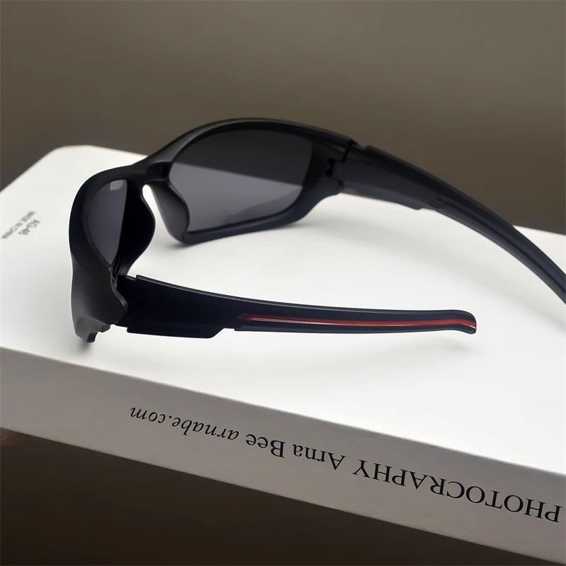 LazyZoom European American Retro Square Large Frame Driver Driving Polarized Men And Women Outdoor Riding Colorful Sunglasses_voghion.com