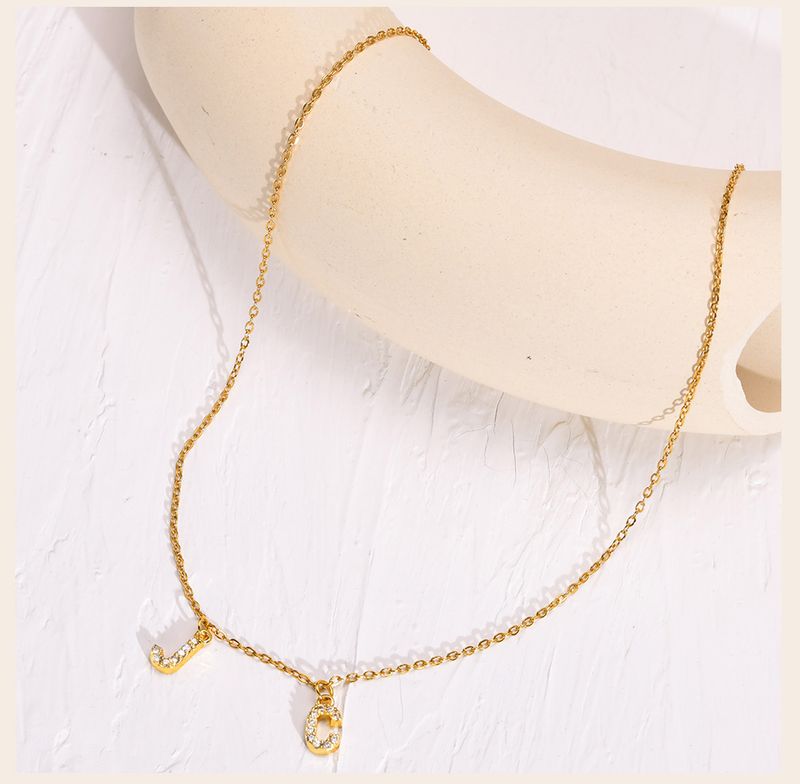 2025 Nuovi arrivi Collana personalizzata con nome per donna, Collana con ciondolo con lettera iniziale in zircone, Gioielli all'ingrosso in acciaio inossidabile_voghion.com