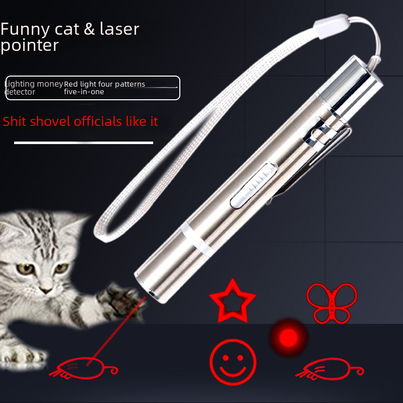 Vendita calda Fabbrica Diretta Pet Cat Tease Stick USB Multi-modello laser gatto giocattolo illuminazione lampada ispezione banconote_voghion.com