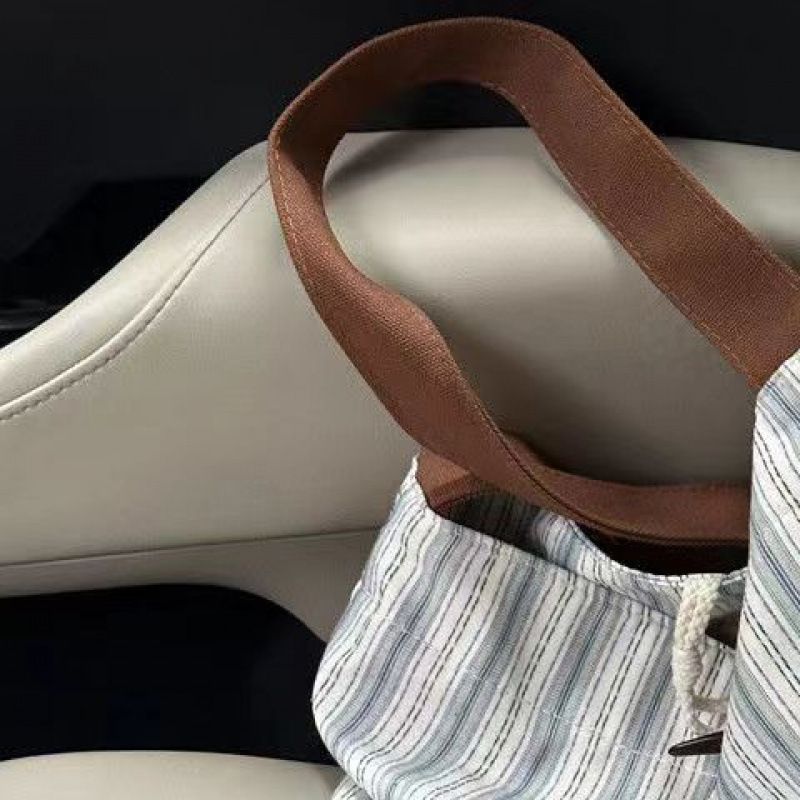 Borsa in tela di grande capacità per donna, nuova borsa a tracolla casual estiva a righe da pendolare_voghion.com