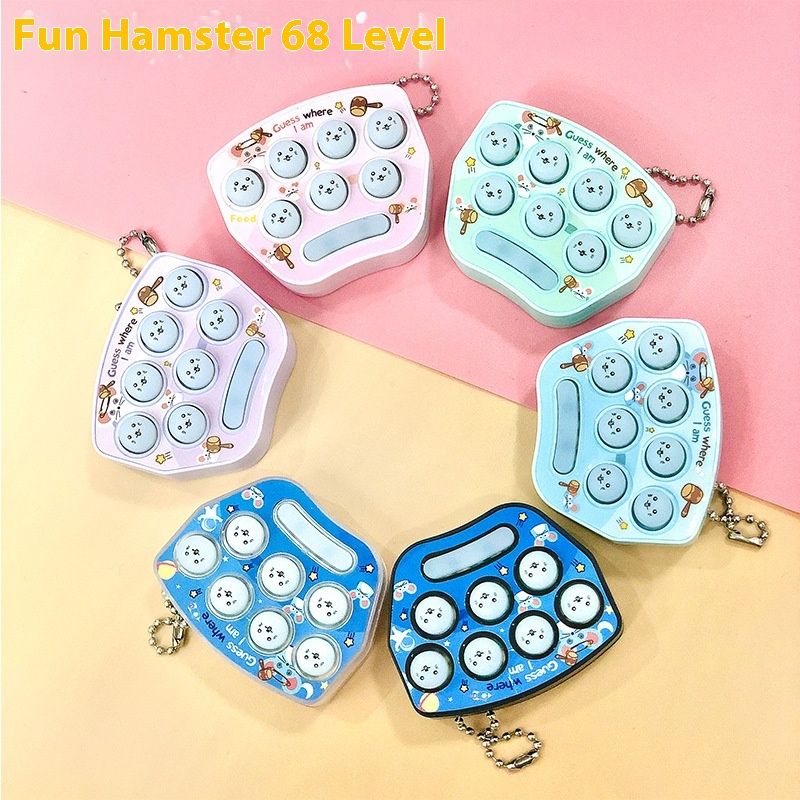 Mini-Handheld-Spielkonsole Cartoon-Muster Bodenmaus elektronisches leuchtendes Spielzeug kleiner Anhänger Schlüsselanhänger_voghion.com