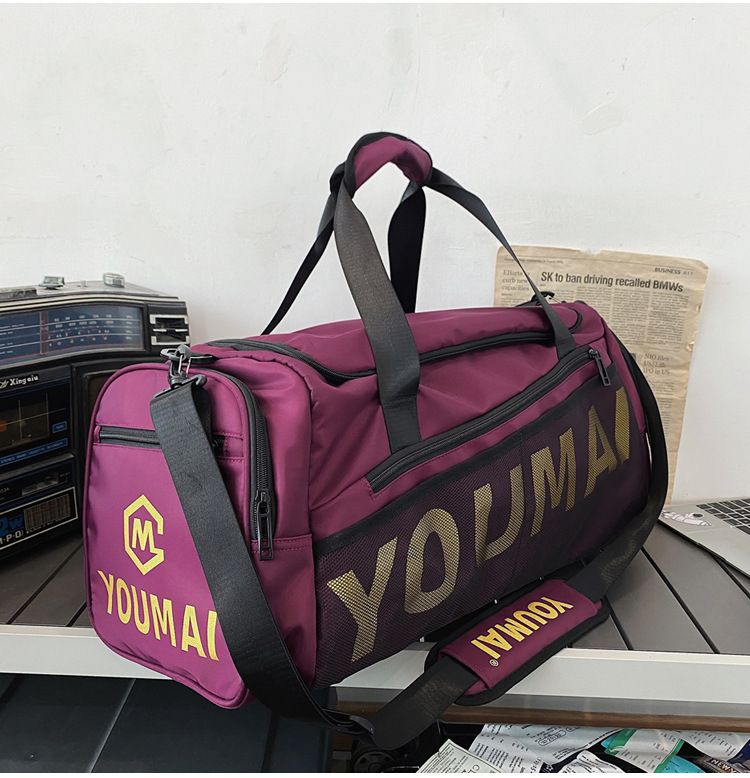 Fashion Backpack Men's Short Distance Travel Bag Large Capacity Portable Sports Backpack Training Dry Wet Separation Fitness Bag_voghion.com